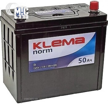Аккумулятор KLEMA 6СТ-50 Аз R  Jis Norm EN 390A   237x129x226 мм
